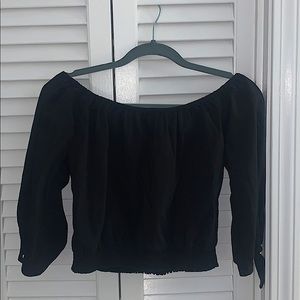 Black Off the Shoulder Shirt